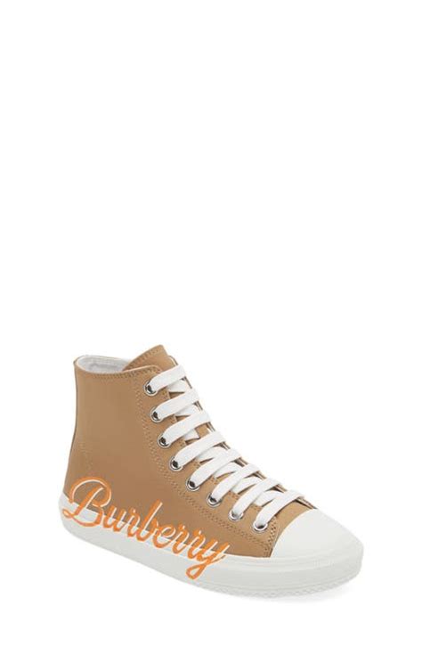 burberry orange sneakers|Burberry high top sneakers.